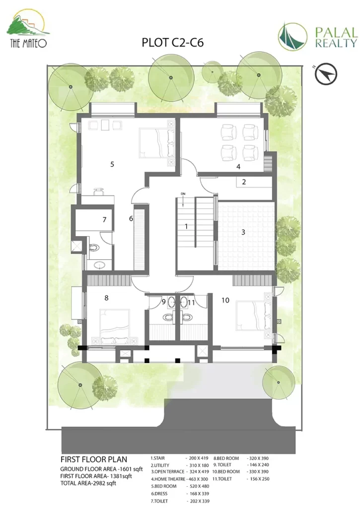 The Mateo PLOT C2 C6 First Floor Plan