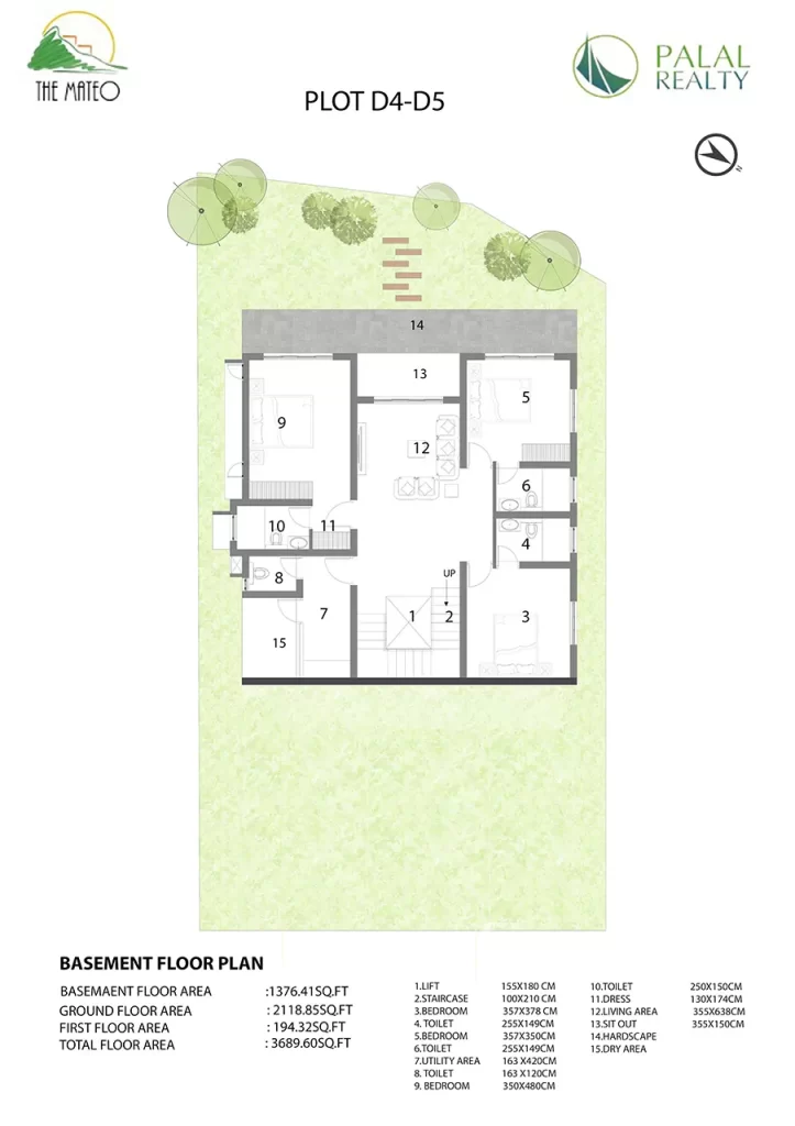 The Mateo PLOT D4 D5 Basement Floor Plan